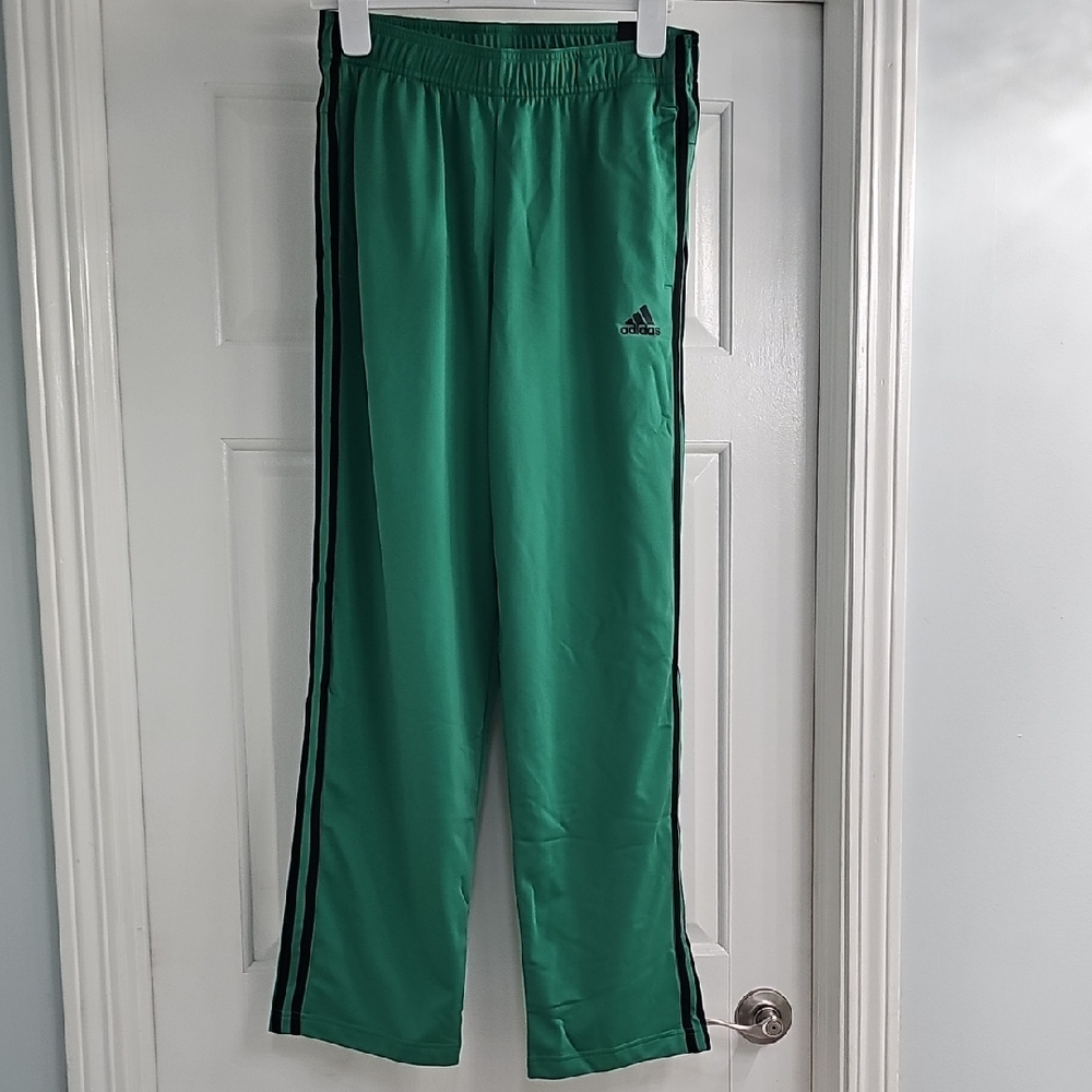 Men's Adisas Emerald Joggers with Black Stripes